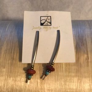 Recycled Sterling Silver and turquoise earrings.